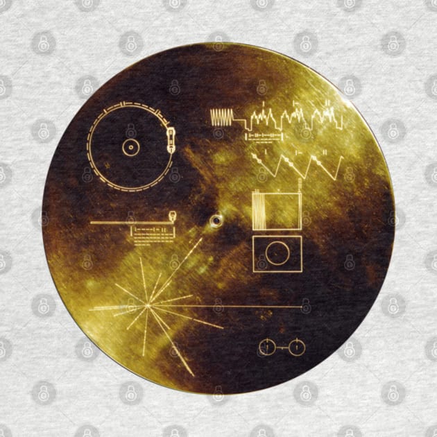 Voyager 1 Golden Record by Cartoons by NICO